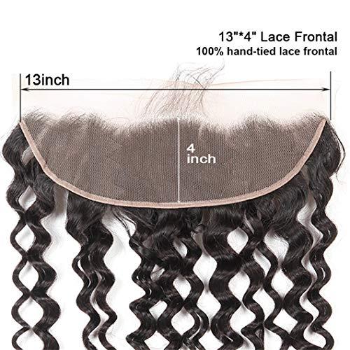 SSJFZM Hair Water Wave Bundle With Closure Frontal 3 Bundles Malaysian Hair Bundles With Closure Remy Human Hair Weave 4 Pcs 20 20 22 & Closure18