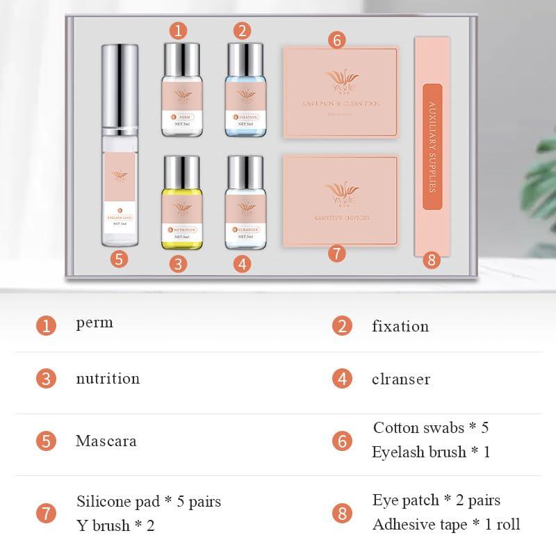YUANLI YUANLI Lash Lift Kit, Eyelash Perm Kit Easy for Beginner and Professional Lash Perm Kit, Eyelash Lift Kit with Detailed Instruction, Eyelash Lift Kit Permanent Curling Perming Wave Suitable for Salon
