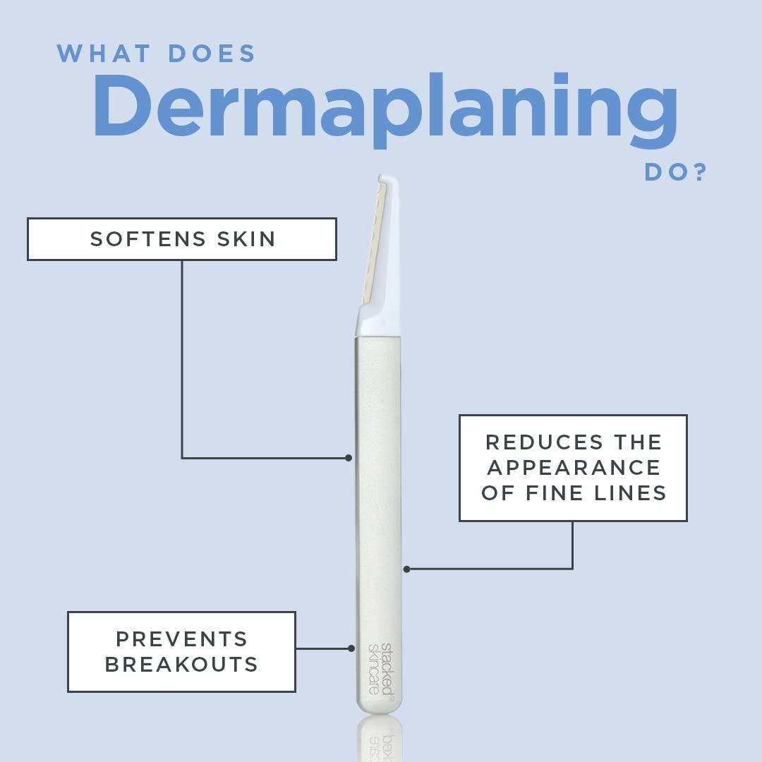 StackedSkincare StackedSkincare Replaceable Precision Dermaplaning Blades, Exfoliating Face Blades for Smooth Skin, 3 Pack