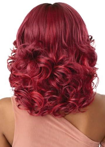 Outre Outre - 5X5 Lace Closure Wig - Human Hair Blend - Body Wave 16\" (DR2/CHOCOLATE SWIRL)