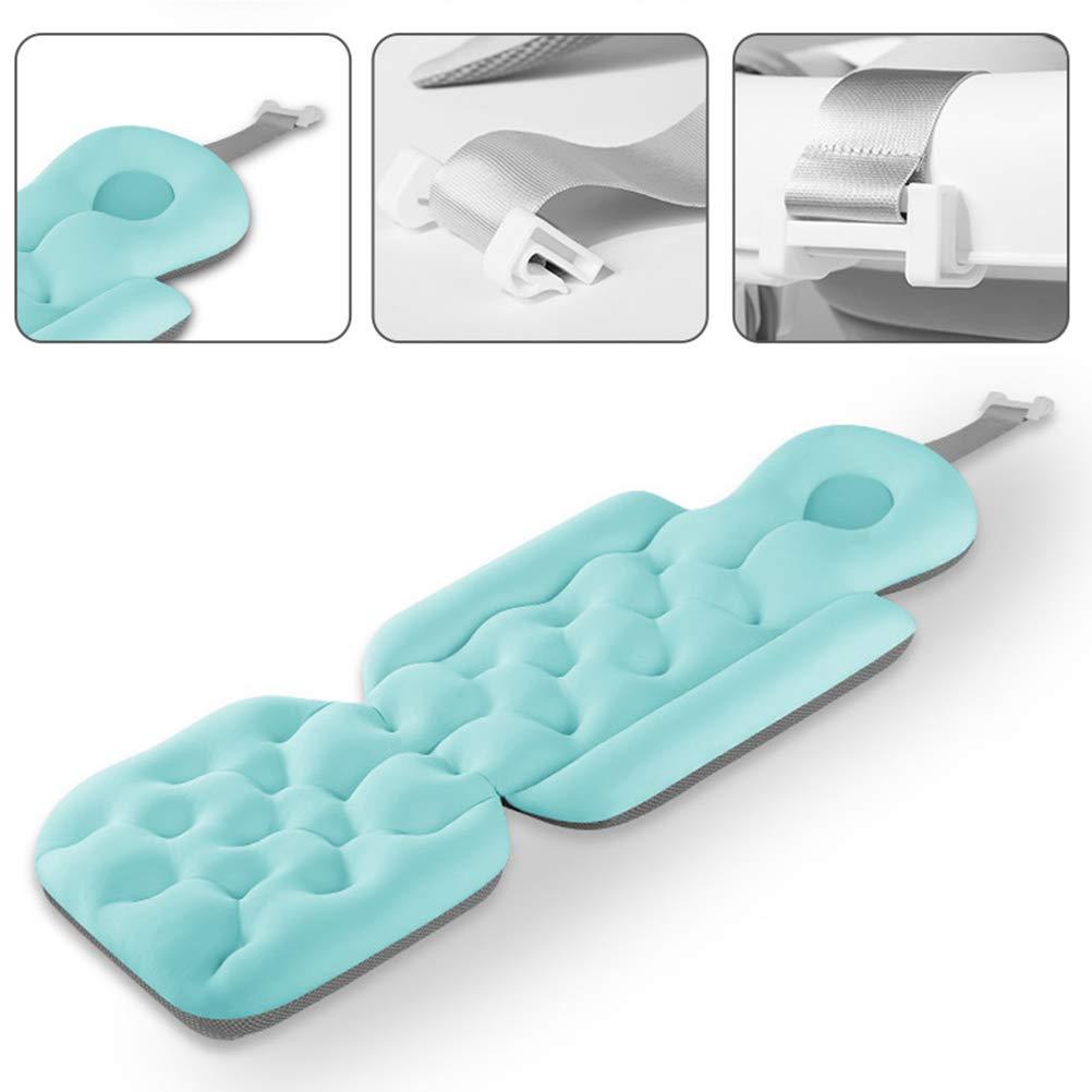 RACUT Bath Pillow Full Body Waterproof Spa Bath Pillow Comfortable Soft Thick Cushion for Head Neck Shoulder Relaxing Back Support Pink