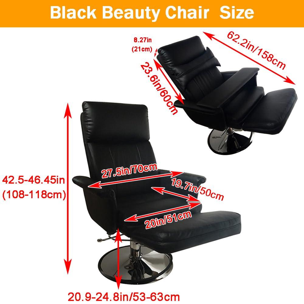 INTBUYING INTBUYING Beauty Bed Chair Black Hydraulic Pressure Facial Bed Spa Table Salon Chair Adjustable Salon Massage Bed Chair 360 Degree Rotating for Beauty &Home Office Chair Max Load 440lb