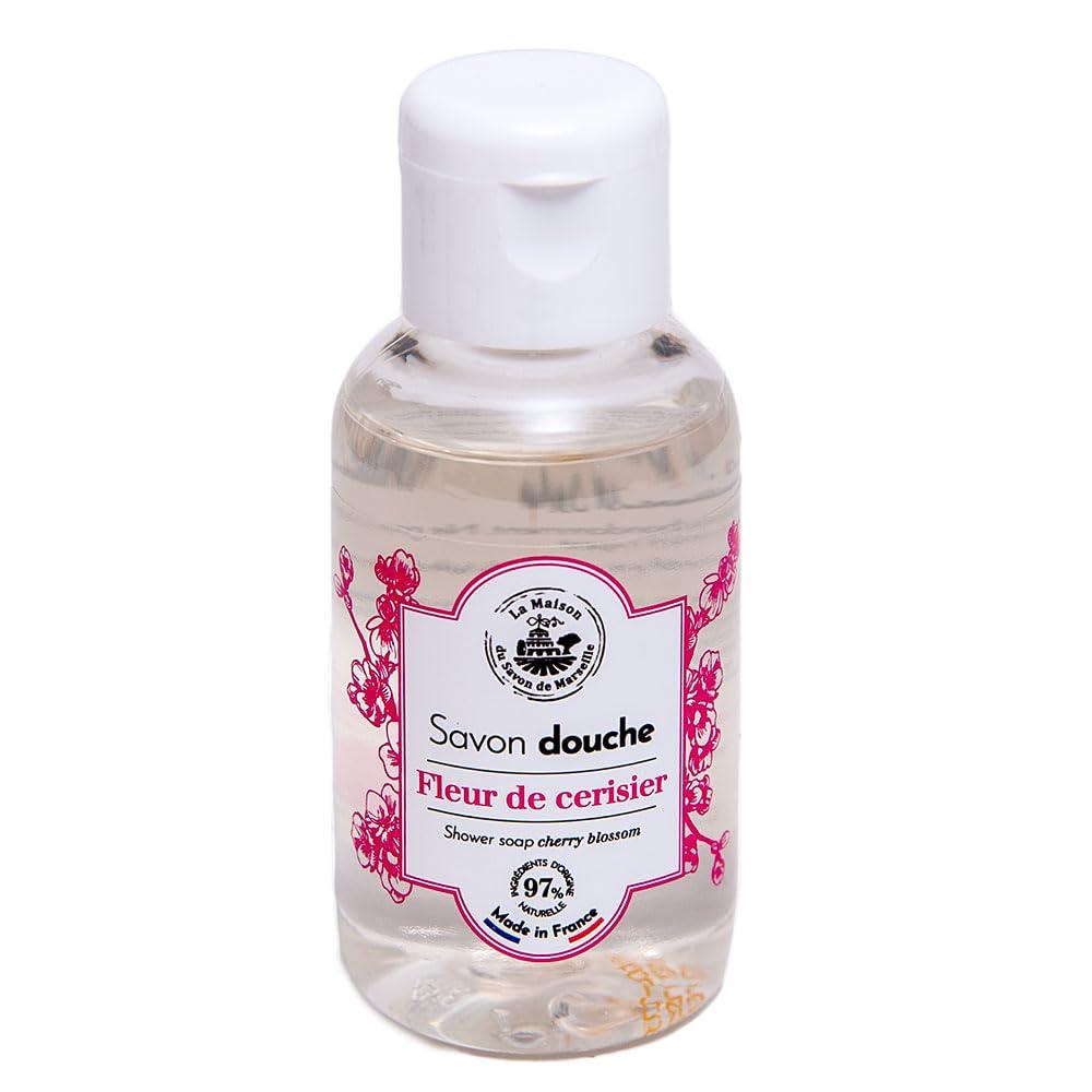 NinthAvenue Basics La Maison du Savon de Marseille - French Shower Soap Cherry Blossom Fragrance - Stay Clean and Fresh On the Go - 1.69 Fl Oz Travel Size - Set of Three