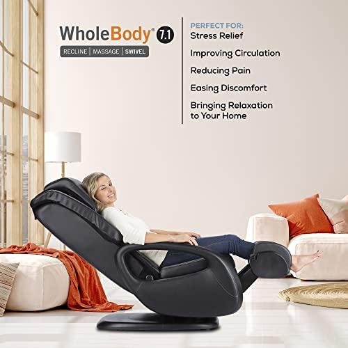 Human Touch Human Touch WholeBody 7.1 Living Room Recliner Massage Chair - Full Body Professional Grade Personal Massage - Relaxation w Heat for Targeted Stress + Muscle Pain Relief with Foot Calf - Espresso