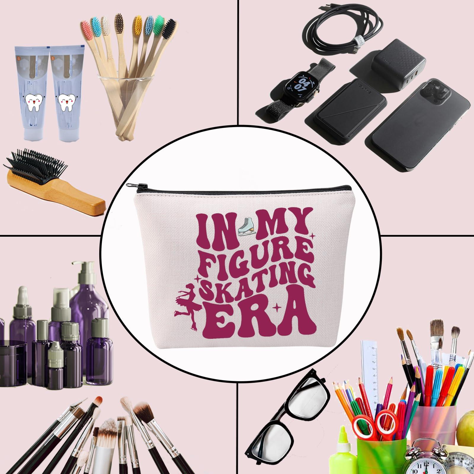 ENSIANTH ENSIANTH Figure Skating Team Gift In My Figure Skating Era Cosmetic Bag Ice Skating Gift Skate Lover Gift Skater Makeup Bag (Figure Skating MU)