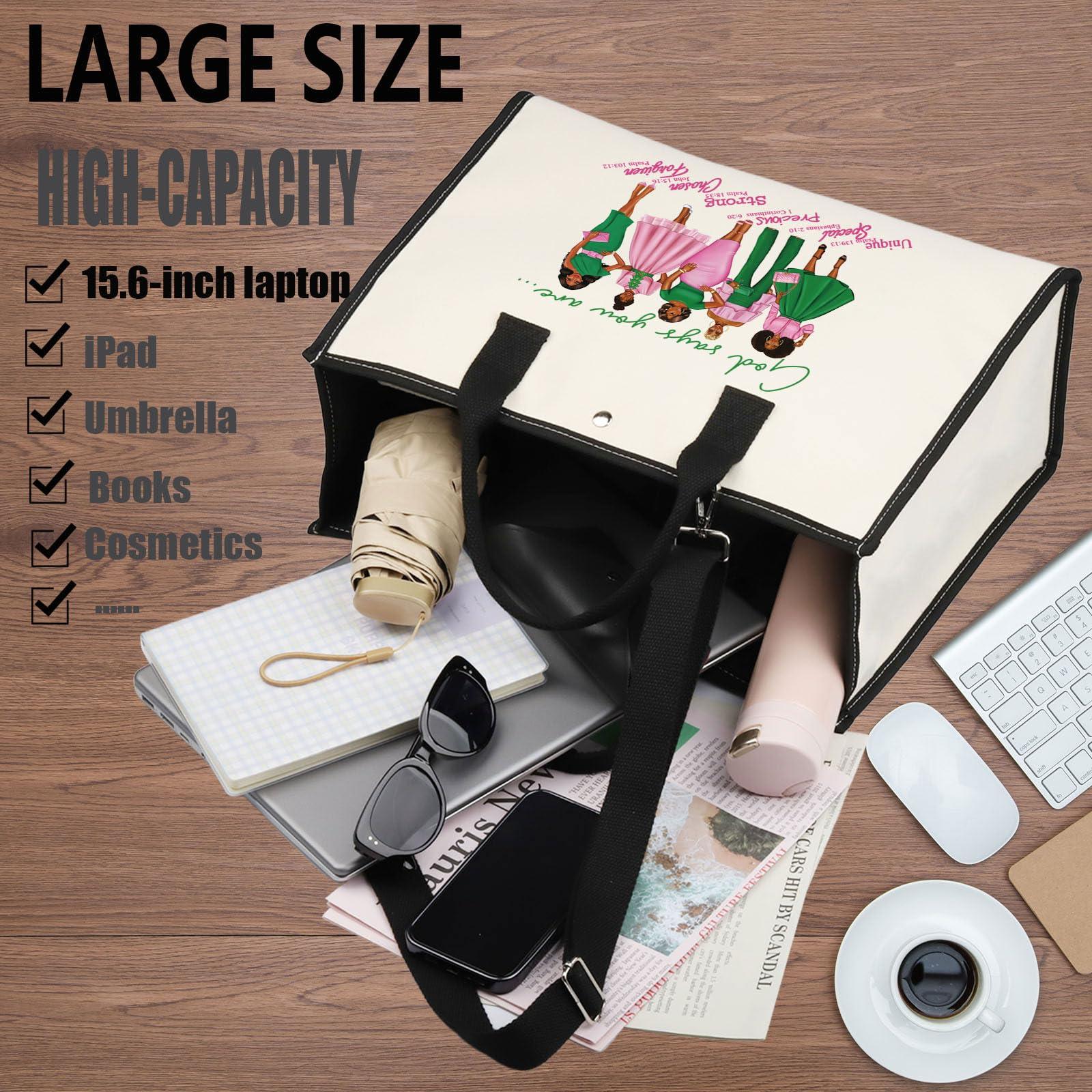 WZMPA WZMPA Sorority Sisters Cosmetic Makeup Bag Pink and Green Gift God Says You Are Sorority Makeup Zipper Pouch Bag Greek Sorority Paraphernalia (God Says AK -TB)