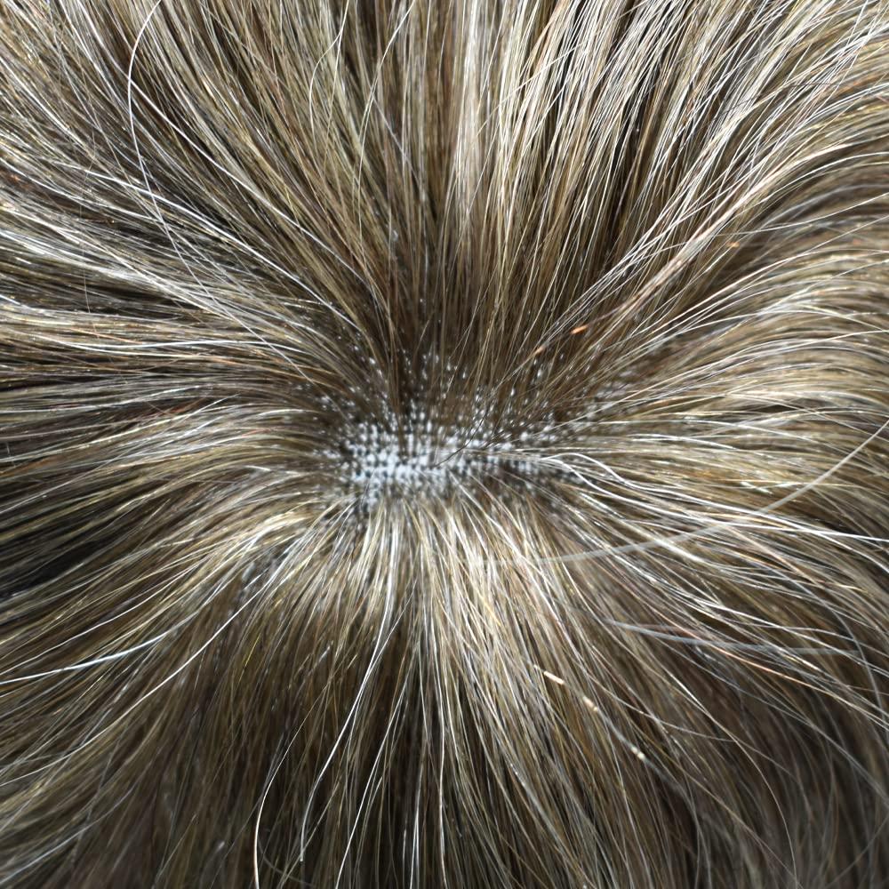 Generic Mens Toupee Wigs Hair System for Men French Lace Front Hair Piece Replacement Mens Hair Unit Natural Hairline Poly Skin PU Toupee for Men (8\'\'x10\'\', 18 Medium Blonde-120% Med-light to Medium Density)