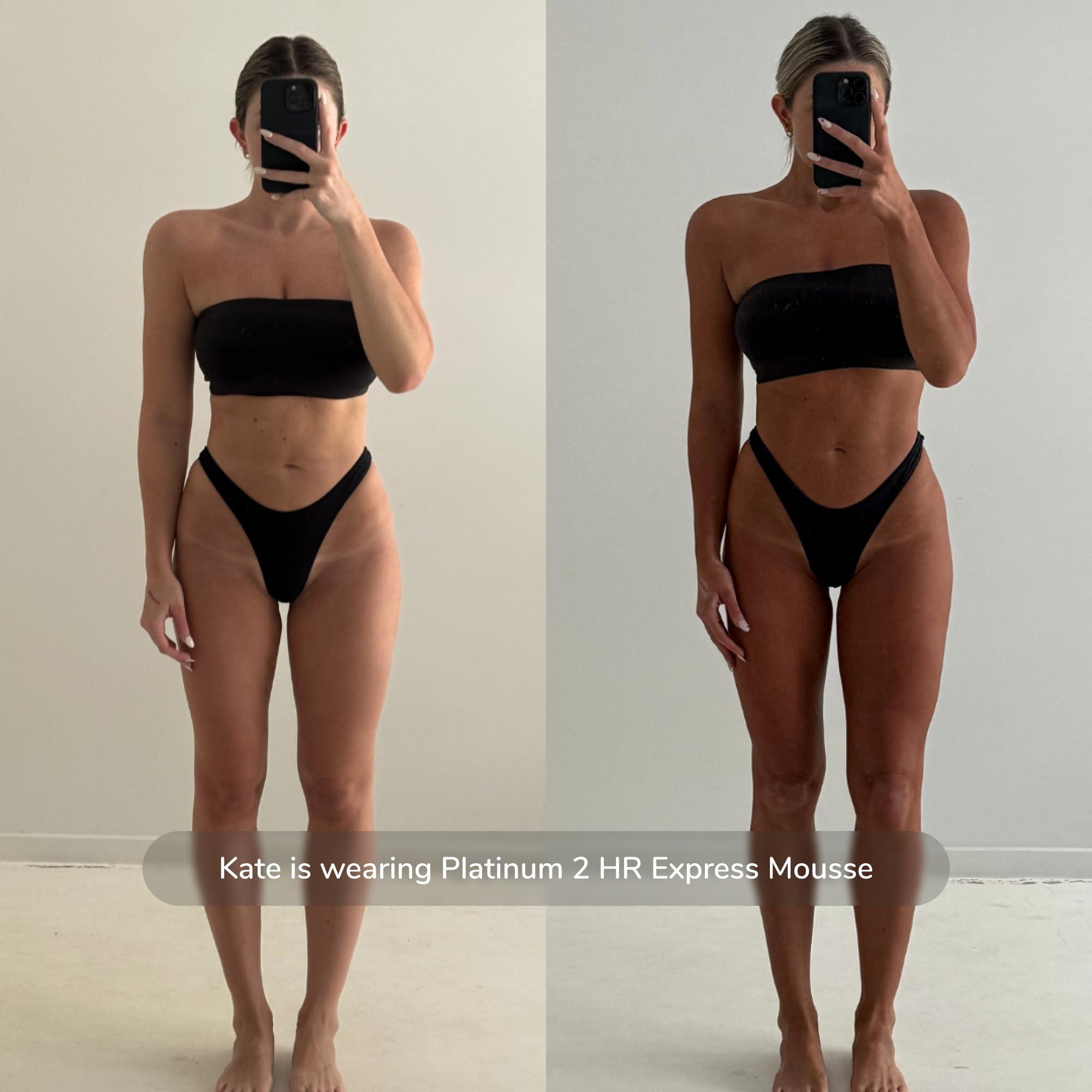 Loving Tan Loving Tan Platinum 2 HR Express Self Tanning Mousse, Darkest Shade Yet - Streak Free, Professional Quality Sunless Tanner- 10+ Applications per Bottle, Cruelty Free, Naturally Derived DHA, 6.7 Fl Oz