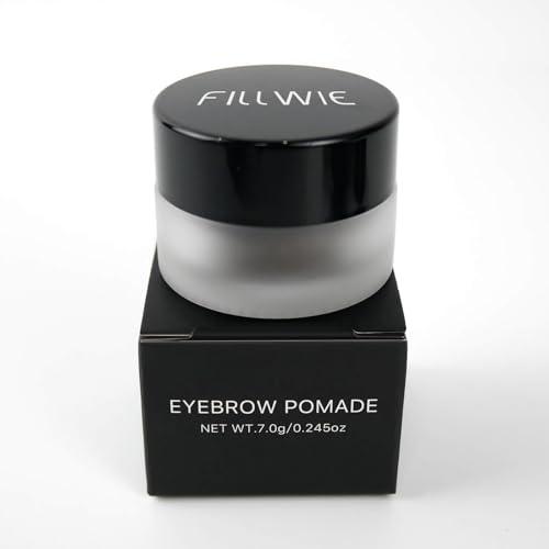 Fillwie Dark Brown Eyebrow Pomade, Eye Brow Wax for Women, Long lasting Smudge proof Ideal, for Precision Eyeliner and Brow Definitio