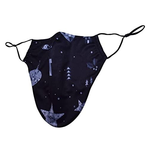 KT Valley Company KT Valley Beard Face Mask for Men with a Beard, Bearded Men Face Mask, Reusable and Comfortable Beard Mask (XMAS_MIDNITE_ORNAMENTS)