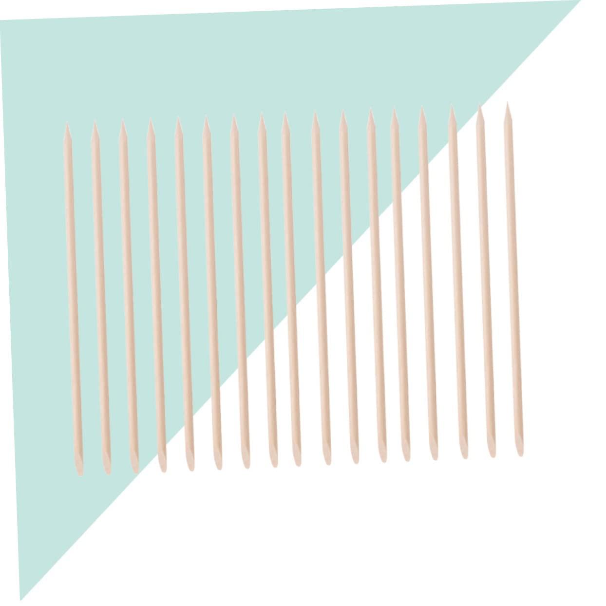 VINTORKY VINTORKY 200pcs Nail Cleaning Stick Nail Art Cuticle Stick Nail Bit Orangewood Stick Manicure Nail Goue Orange Cuticle Stick Push Pole Manicure Cuticle Sticks Orange Sticks for Nails