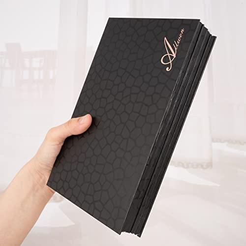 Allwon Allwon 4-Layer Book Shaped Magnetic Palette Large Empty Makeup Palette Storage Box for Eyeshadow Lipstick Blush Powder (Black)