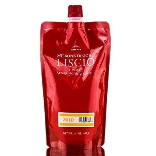 Milbon Milbon LISCIO Crystal Mild Straightening Cream & Neutralizer, 14.1OZ each, Made in Japan