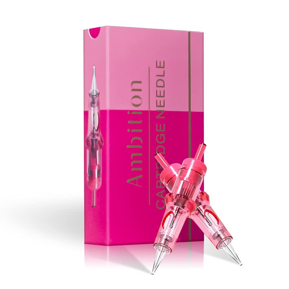 Ambition Ambition 20Pcs Disposable Tattoo Cartridge Needles Bugpin 3RL - 0.18MM Permanent Makeup Eyebrows Eyeliner Lips & SMP Tattoo Cartridge Supplies for Rotary Tattoo Pen Machine (0603RL)