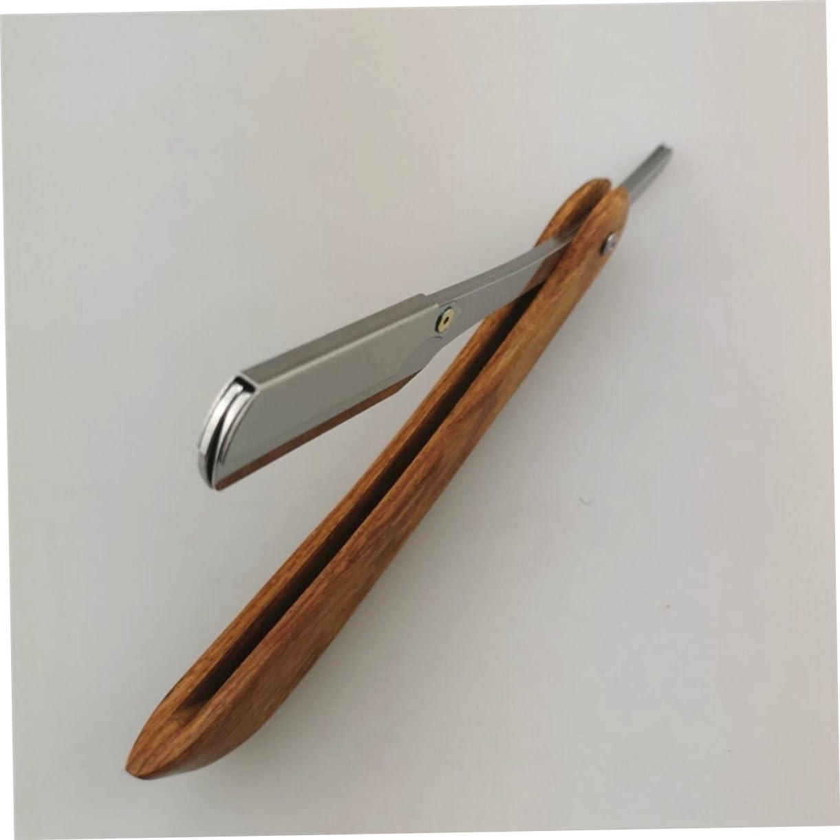 Angoily Angoily Classic Men\'s Manual Razor Barber Steel Razor for Beard Sideburns Easy to Use Safe Shaving Tool for Travel Home Use