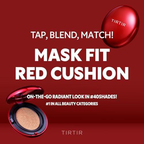 TIRTIR TIRTIR Mask Fit Red Cushion Foundation | Full coverage, Weighless, Skin fit, Satin Glow Finish, Korean cushion foundation (#45W Chestnut, 0.63 Fl Oz (Pack of 1))
