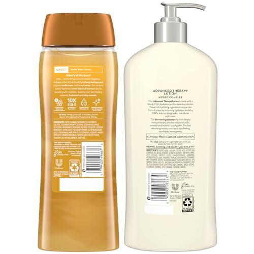 Suave Suave Body Wash 2-Pack & Lotion Bundle Milk & Honey Gentle Body Wash with Vitamin E + Hydro Complex Advanced Therapy Lotion, 18 Oz Ea