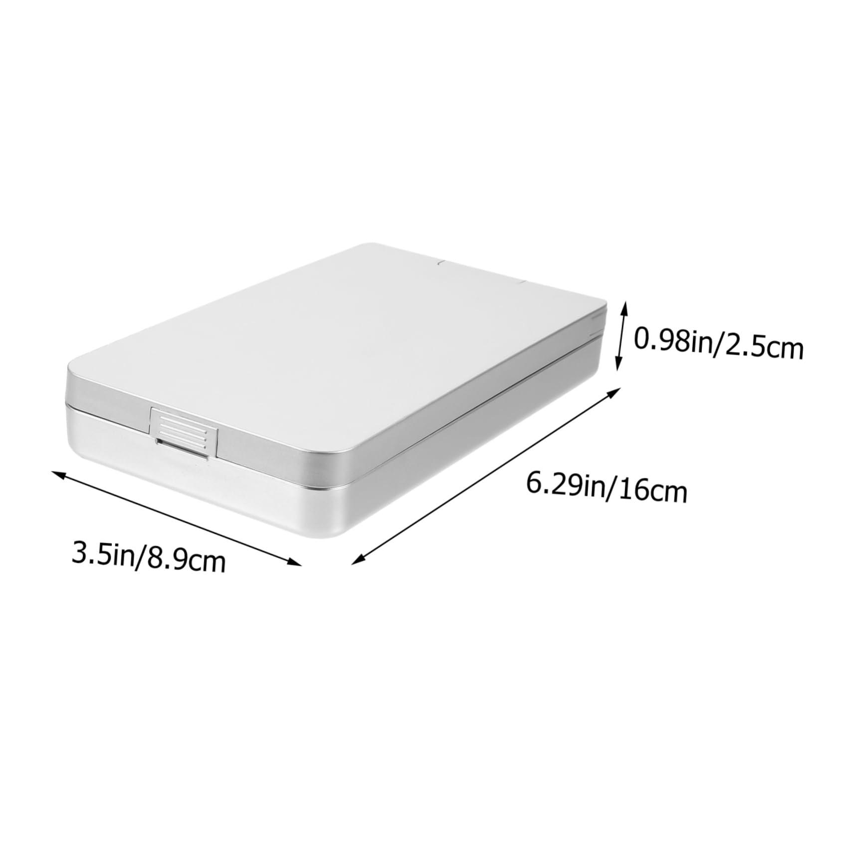 Outanaya Outanaya Led Mirror Lash Case Eyelash Storage Box with Makeup Organizer White Plastic Compact Portable