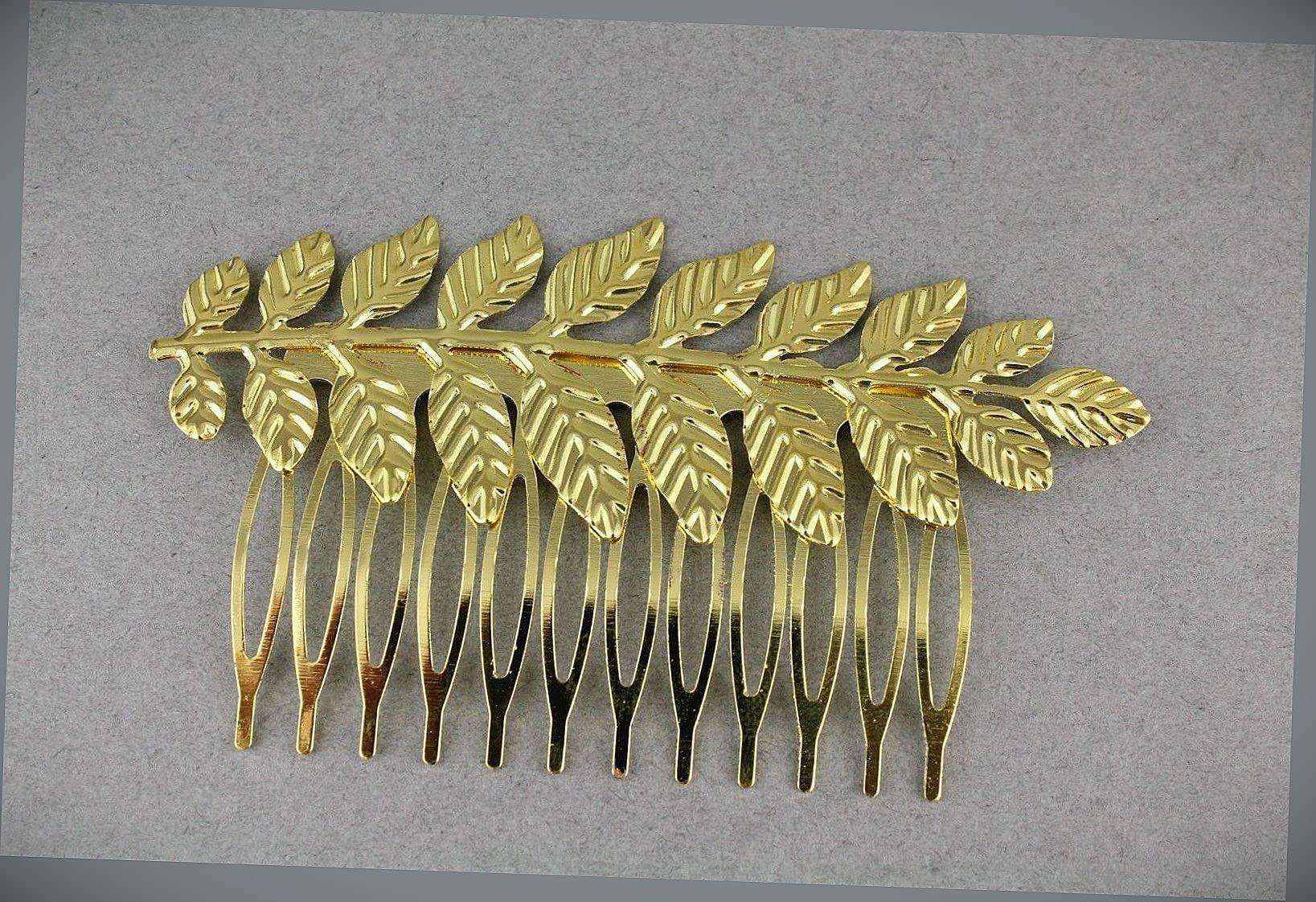 Wholesale Fashion HairClip Gold Leaf Hair Side Comb Crown Leaves Greek Laurel Toga Roman Costume Athena Fashion hair Accessories for Women