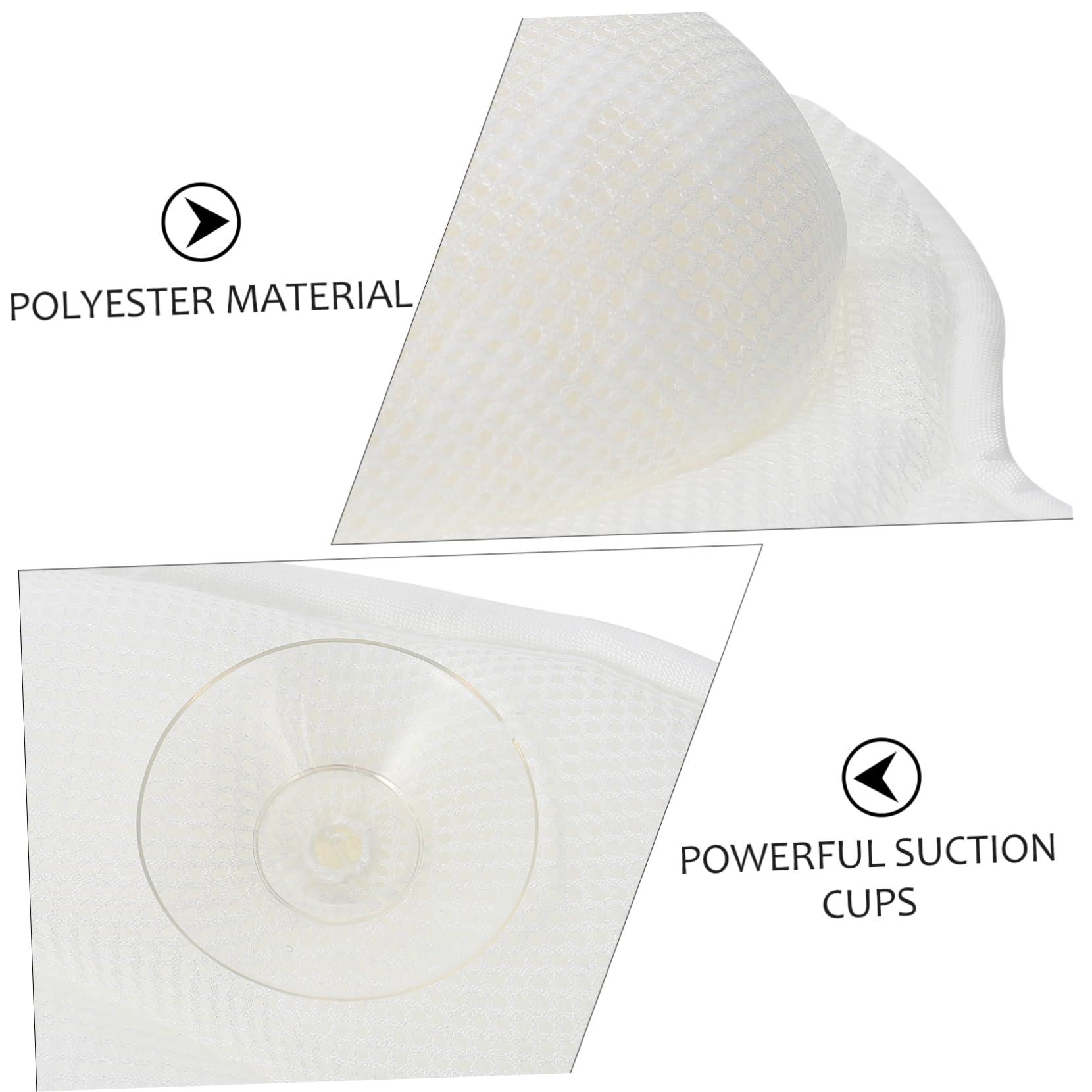 Healeved Healeved 1pc 3D Bathtub Pillow Bath Spa Bath Headrest Pillow Shower Neck Pillows Bath Head Cushion Relaxing Spa Suction Bathtub Pillow Fishtail 100% Polyester Fiber Bath Products White, 40X36CM