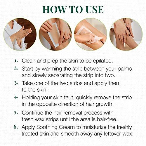Clean + Easy Clean + Easy Ready- To- Use Pre-Waxed Strips for Full Body Hair Removal Treatment, Removes Fine to Coarse Hairs, Ideal for Sensitive Skin, 12 Count