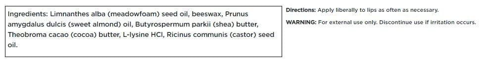 Swanson Swanson Lysine Lip Balm 0.18 Ounce (5 g) Balm (3 Pack)