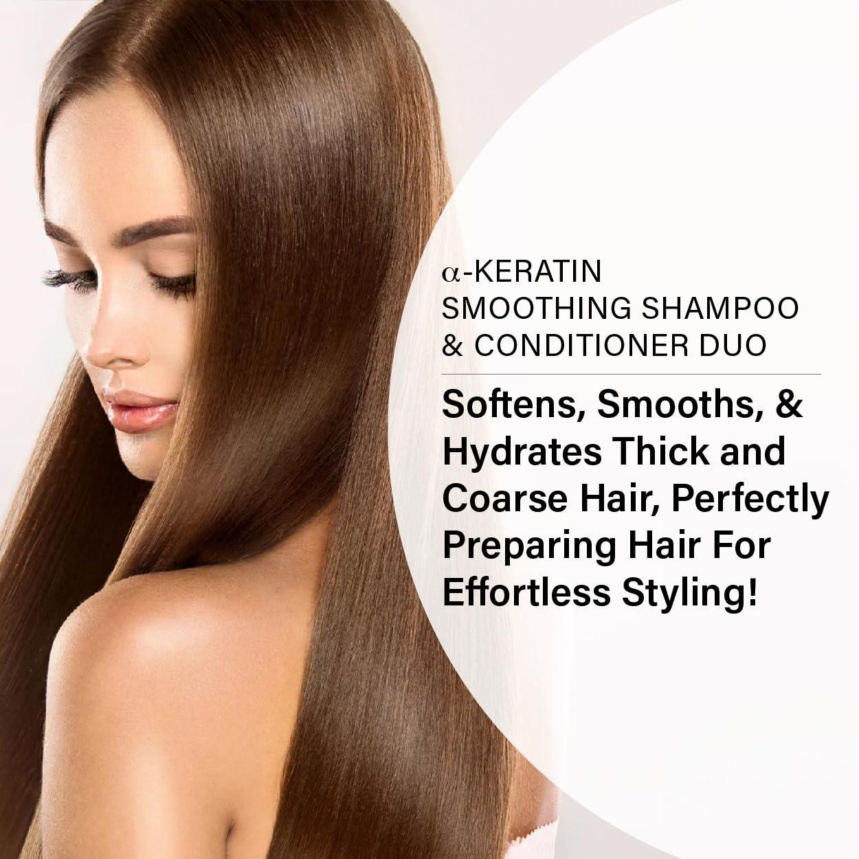 PETER COPPOLA Peter Coppola a-Keratin Smoothing Shampoo & Conditioner Set - Smooths Thick Coarse Hair - Infused With Argan Oil, Avocado Oil And Hydrolyzed Keratin Transforms Frizz Into Shiny & Healthy Hair (10 oz)