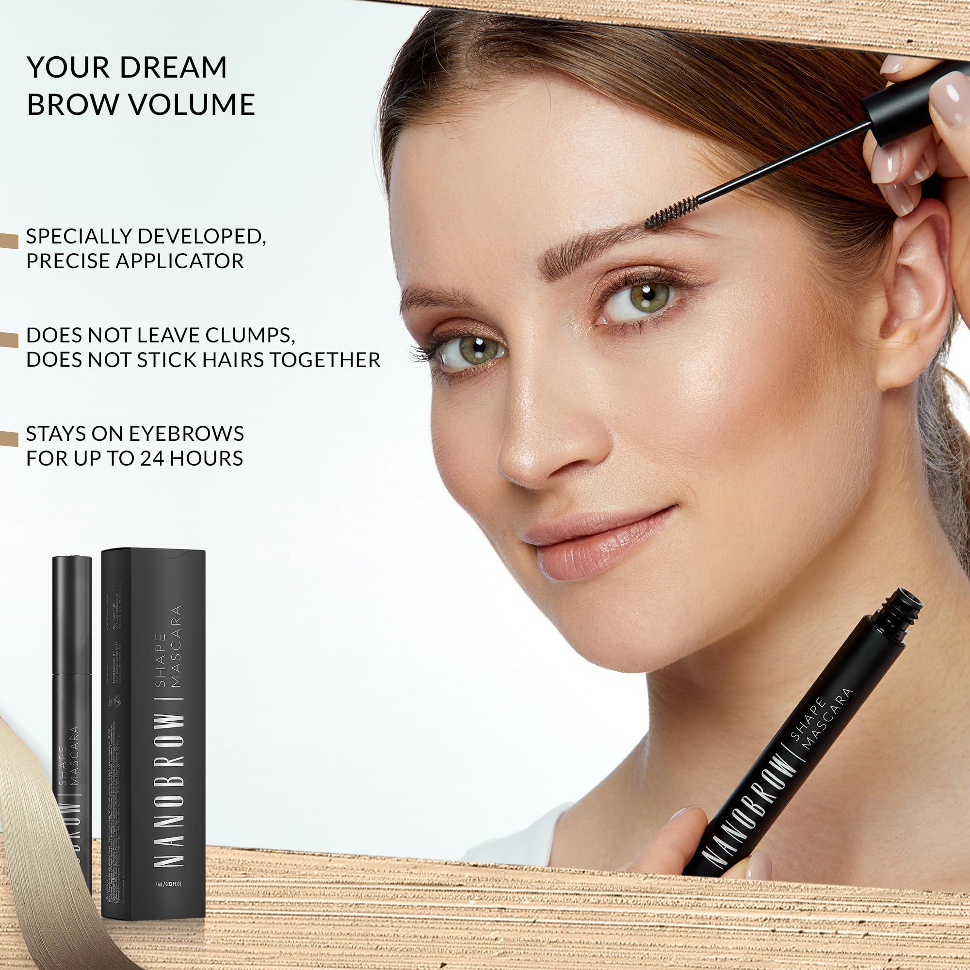 NANOBROW Nanobrow Shape Mascara Light Brown– tinted mascara for eyebrows, perfect brow definition, easy brow styling