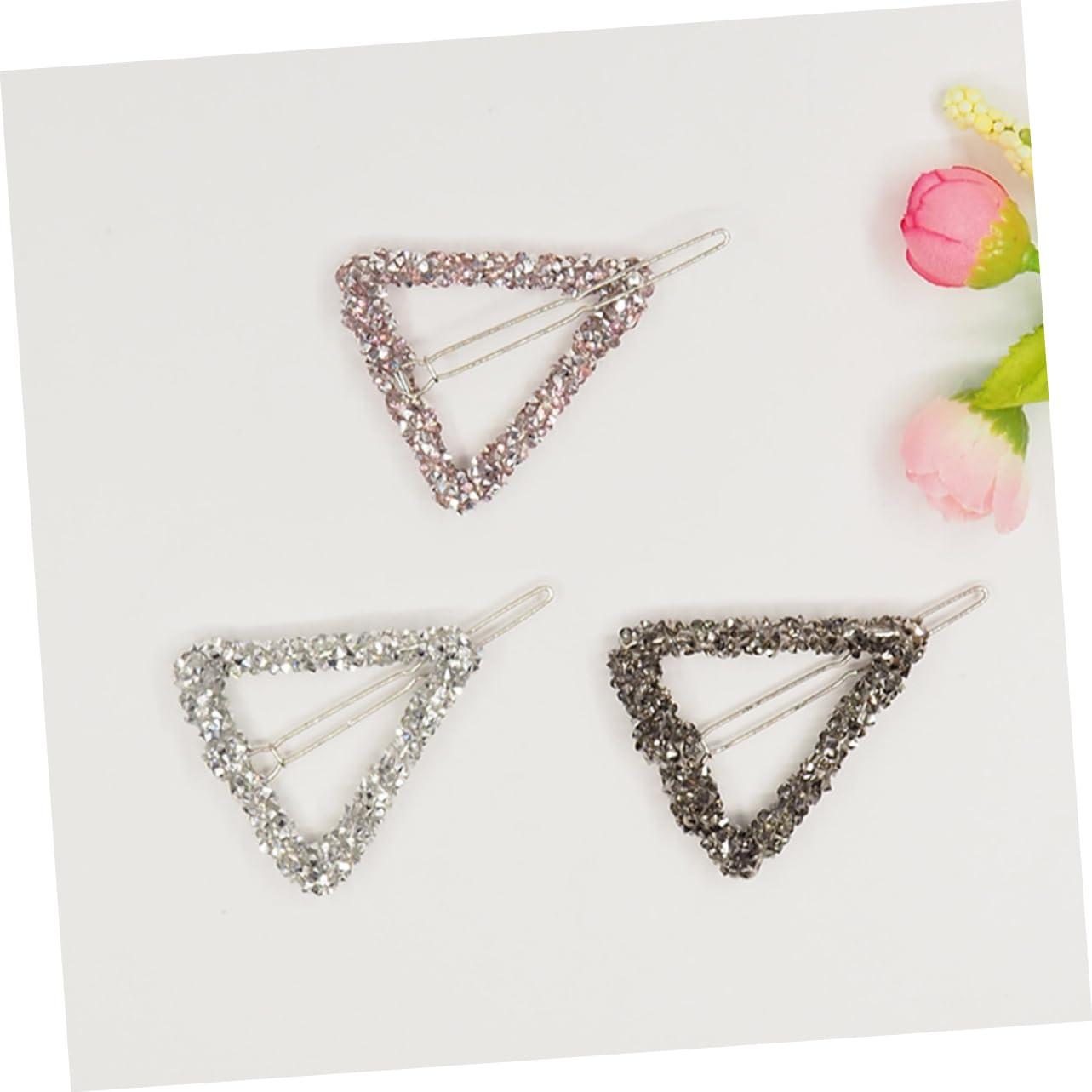 NOLITOY NOLITOY 6pcs Circle Hair Clip Rhinestone Hair Clips Hair Barrettes for Women Rhinestone Hair Jewelry Accessories Hair Accessories for Women Wedding Hair Pin Miss Girl Bang Clip