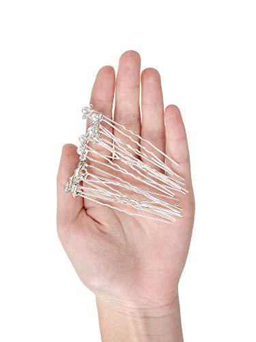 EBOOT 40 Pack Bridal Wedding Hair Pins Rhinestone Hair Clips Accessories for Women and Girls (Style D)
