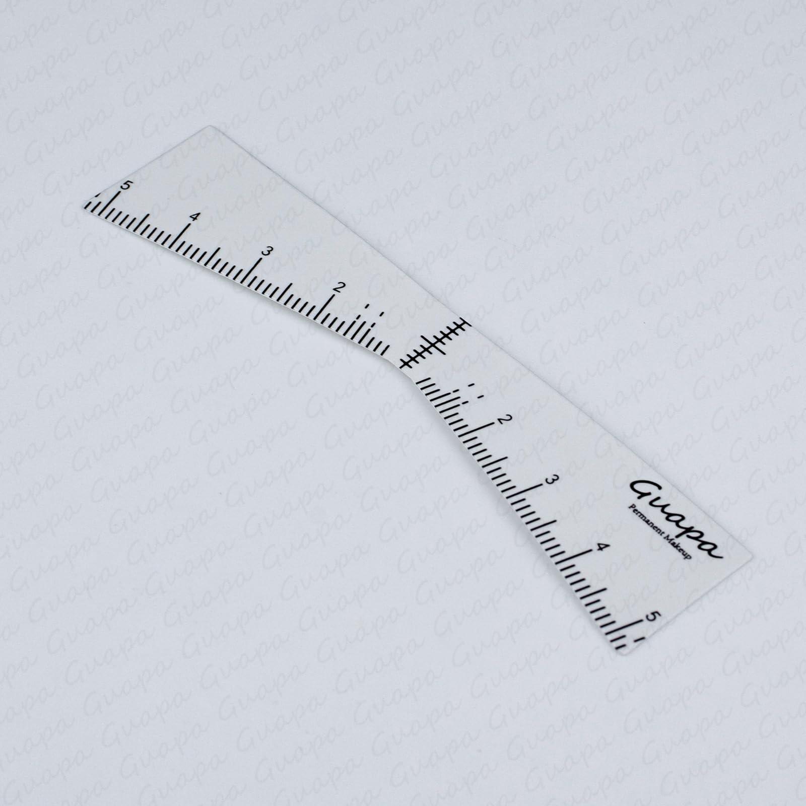 Guapa Guapa Eyebrow Ruler Stencils Easy Mapping Shaping Sticker Stencil Microblading Measure Tool Brow Shape Design Positioning Stickers for Permanent Makeup (White Set -5PCS)