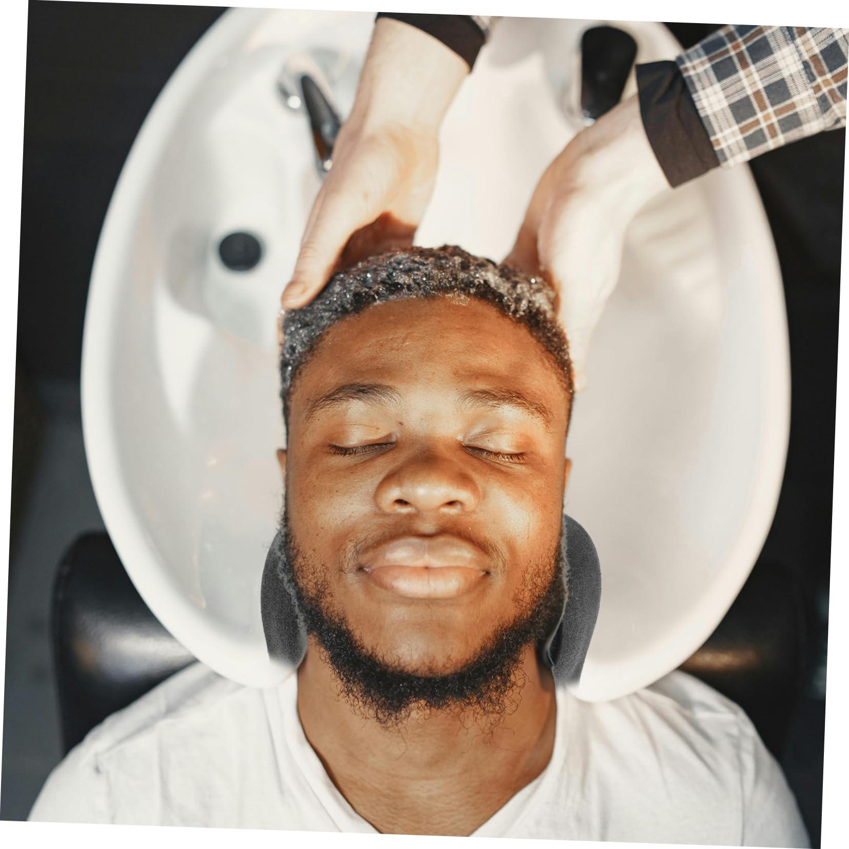 NOLITOY NOLITOY Shampoo Pillow Shampoo Bowl Cushion Inflatable Bath Pillow Shampoo Basin for Washing Hair Neck Rest for Sink Hair Salon Universal Cover for Hair Products Travel Bed PVC Black