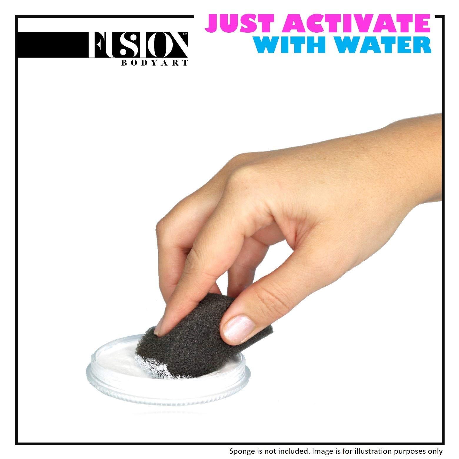 FUSION BODY ART Fusion Body Art Pro Face Paint | Prime Deep Teal (32gm), Professional Quality Water Activated Face and Body Paint Supplies Single Makeup Cake Hypoallergenic, Non-Toxic, Safe, Vegan