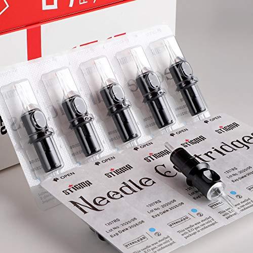 STIGMA STIGMA #12 Standard 0.35mm Disposable Tattoo Cartridge Needles 50pcs Assorted Sizes 3RL 5RL 7RL 9RL 3RS 5RS 7RS 9RS 7M1 1211M1 of Round Liner / Round Shader/Weaved Magnum EN05-50KIT-B