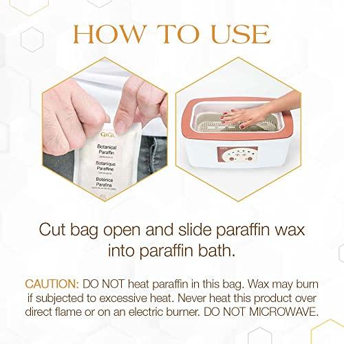 GiGi GiGi Botanical Paraffin Wax Refill with Jojoba Oil Block for Hands & Feet, Moisturizing Spa-Grade for Paraffin Bath & Therapy Machine, 16 oz