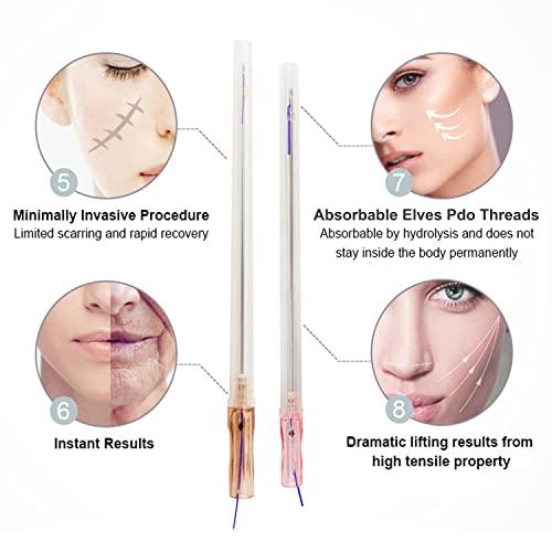 elves Elves 4D COG PDO Threads for Face Whole Body Lift B19G-100 / PDO Cog Threads Bidirectional Blunt-Type for Face Lift/10pcs