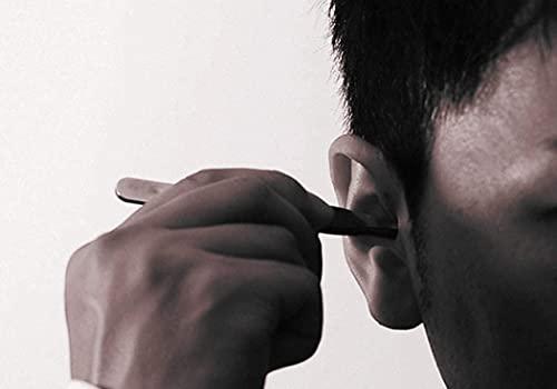 Product of Gifu Japan Seki Japan Ear Hair Trimmer Clipper Cutter Tweezers Shape with Spring Safe Design for Hair Removal, Japanese Stainless Steel