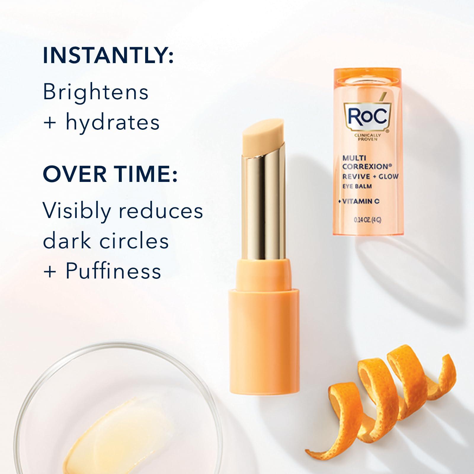 RoC RoC Multi Correxion Revive + Glow Vitamin C Eye Balm (0.14 oz) with Retinol Eye Cream Packette