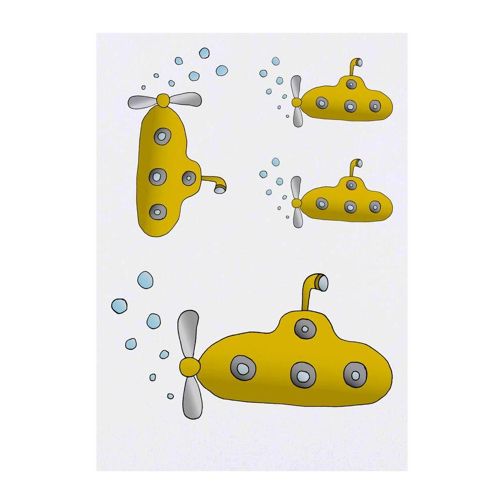 Azeeda Azeeda 4 x \'Yellow Submarine\' Temporary Tattoos (TO00016046)