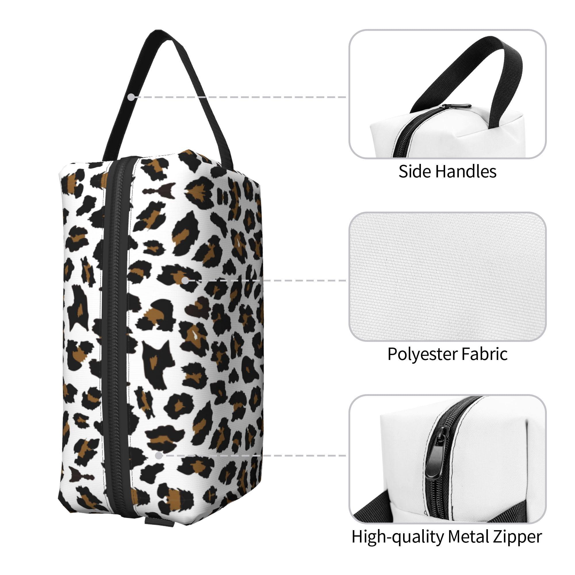Xioaidjaa Xioaidjaa Travel Toiletry Bag Cheetah Print Personalized Travel Makeup Bag Large Capacity with Zipper Multi-Style Portable Travel Toiletry Bag,Men and Women Gift Idea Travel Cosmetic Bag