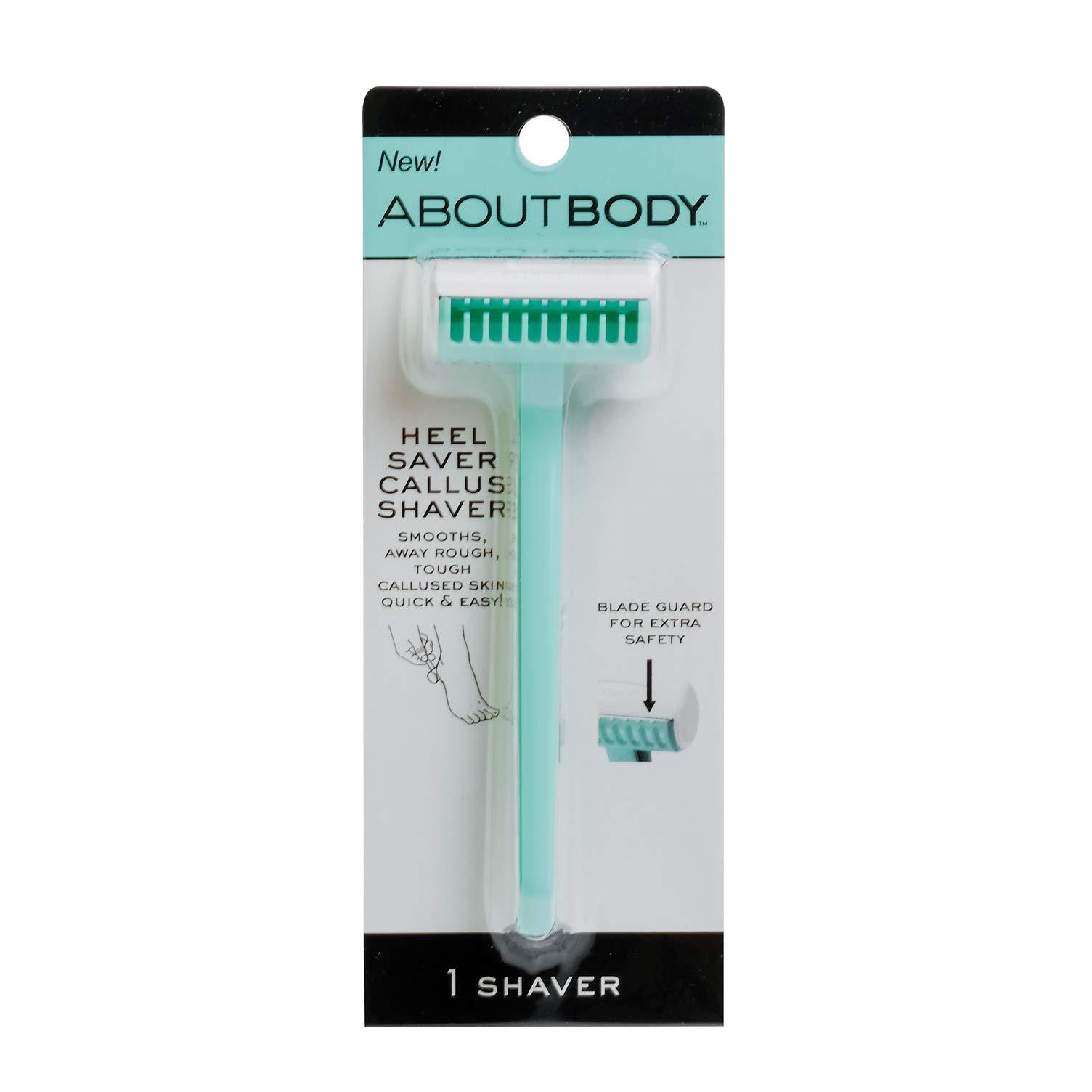 About Face Kai About Body Heel Saver Stainless Steel Callus Shaver for Women; Includes 1 Heel Shaver; Smooth Away Rough, Thick, Callused Skin on Heels; Foot Scraper for Callus Removal; Dead Skin Remover for Feet