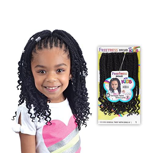 FREE TRESS FreeTress Crochet Braids 3X Kids Senegal Twist with Curls 8" (2-PACK, 30)