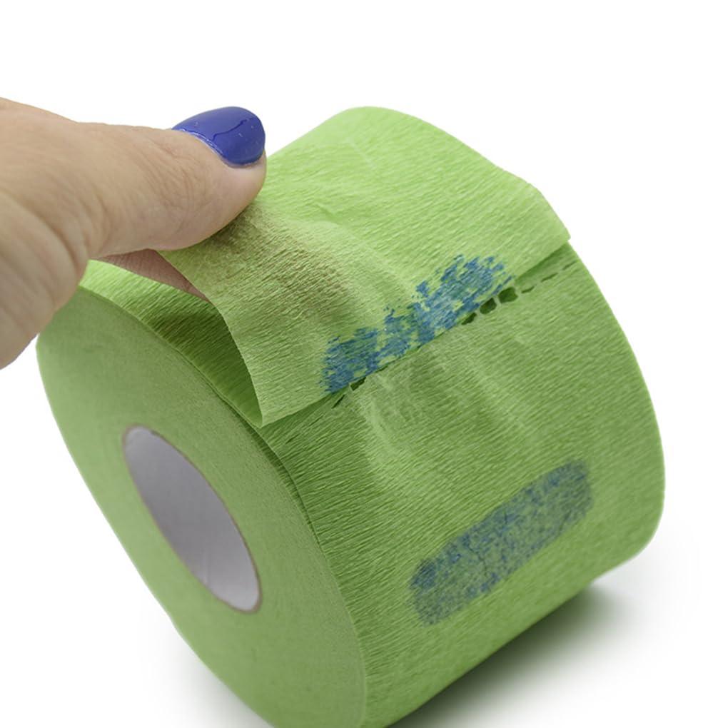 UPSTORE 2 Rolls Barber Neck Strips Disposable Stretchy Flexible Paper Neck Strips Hairdressing Wrap Paper Tape Barber Supplies Accessories for Salon Haircutting Styling