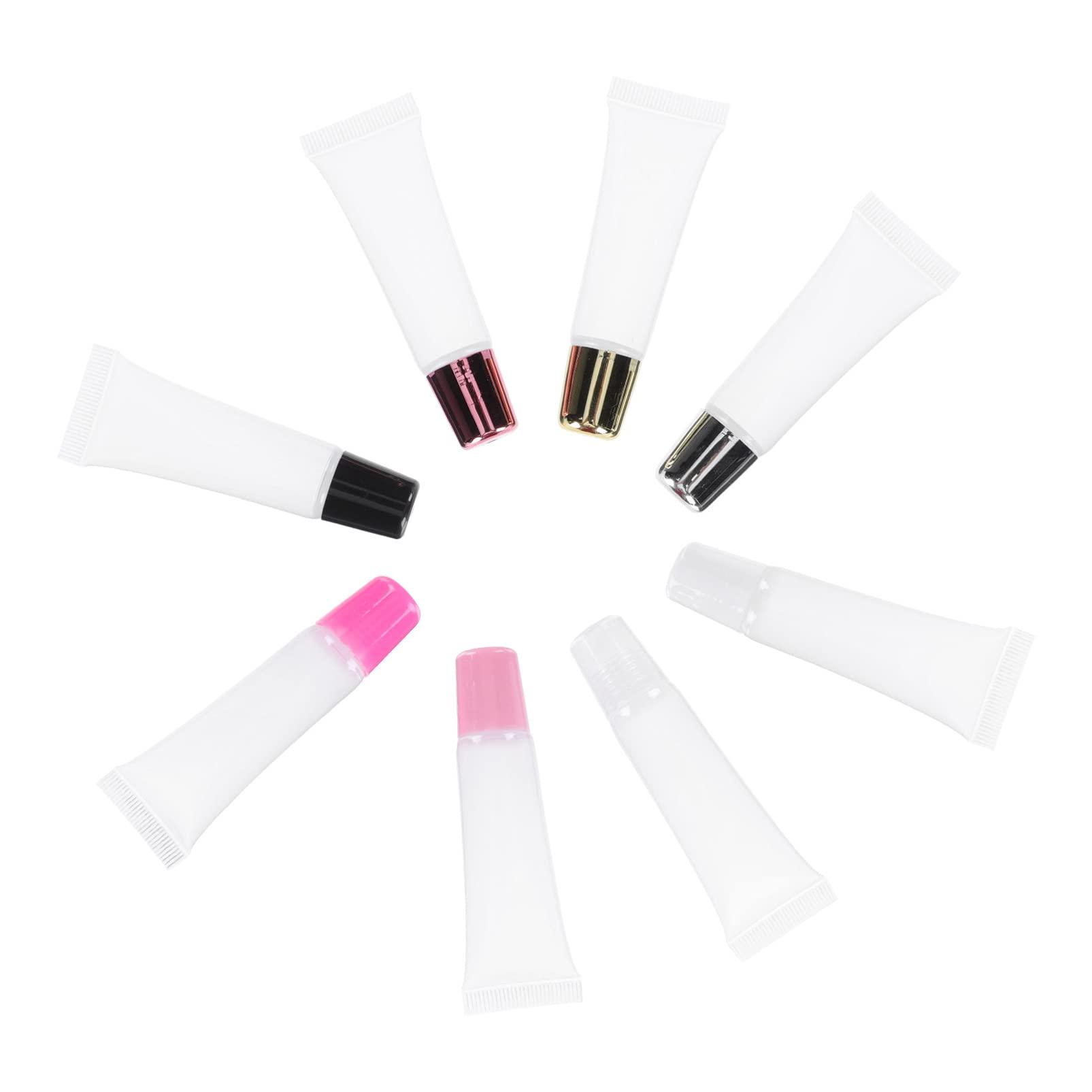 Beaupretty 8pcs Squeeze Tube Mini Lipstick Containers Mini Lip Gloss Tube Diy Lip Color Bottle Lip Gloss Bottle Irish Accessories for Women Empty Bracket Travel Plastic Pp Filling