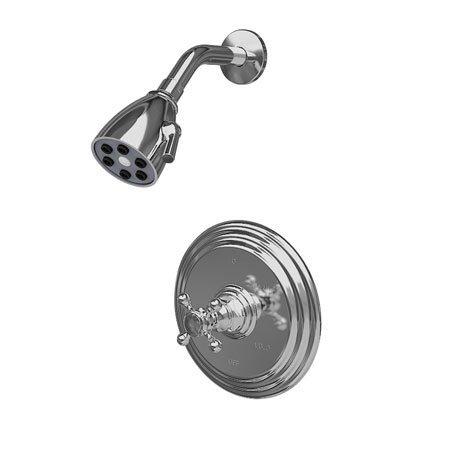 Newport Brass Newport Brass 3-924BP Astor Shower Faucet with Single Metal Cross Handle, Flat Black