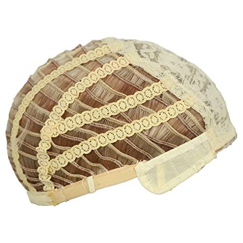 RENERSHOW RENERSHOW Short Blonde Pixie Bob Wig with Bangs Mixed Blonde Wigs for White Women Straight Hair Synthetic Wigs for Daily Party