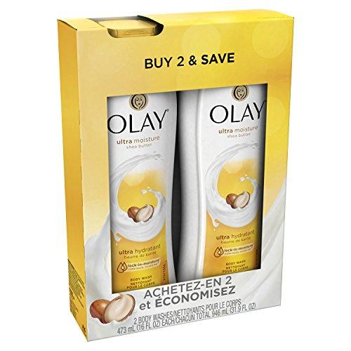 Olay Body Wash for Women by Olay, Body Wash with Shea Butter - 16 Fl Oz- (Pack of 2)