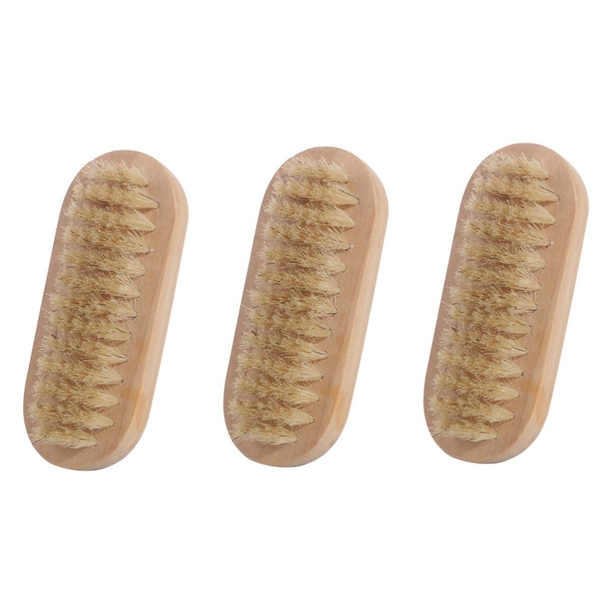 FRCOLOR FRCOLOR 3pcs Professional Nail Cleaning Brush Dual-sided Nail Scrub Tool for Pedicure Manicure Lightweight Design for Home Salon Use Materials