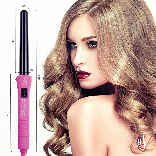HerStyler Herstyler Grande Pink Curling Iron and Marula Oil Hair Serum Set