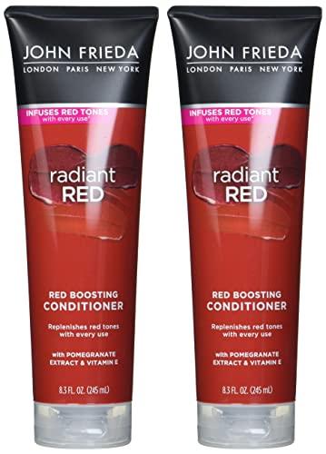 John Frieda John Frieda Radiant Red, Red Boosting Conditioner, Hydrates and Enhances Red Tones with Pomegranate Extract and Vitamin E for Natural or Color-Treated Red Hair, 8.3 Oz, Pack of 2